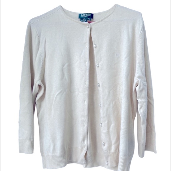 🎉2xHP🎉Lauren Silk and Cashmere Cardigan Sweater - Picture 2 of 7